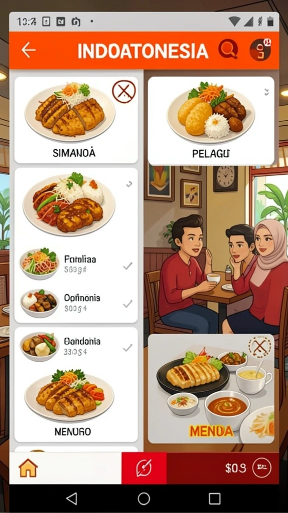 Screenshot aplikasi 8364 menunjukkan fitur kustomisasi karakter yang menarik.