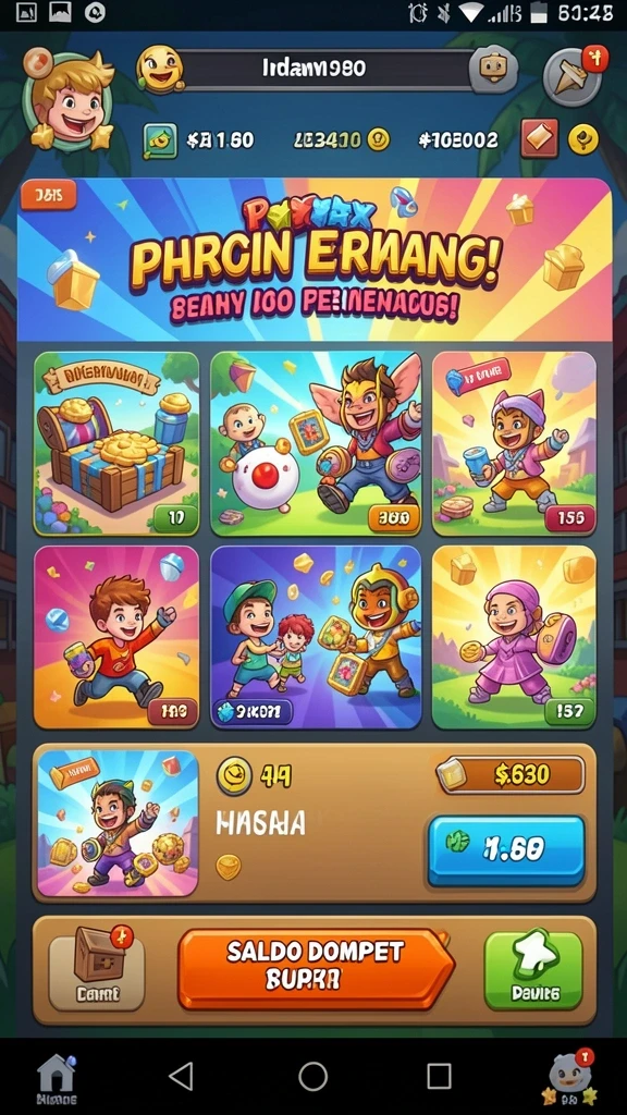 Tampilan awal yang menarik dan modern.