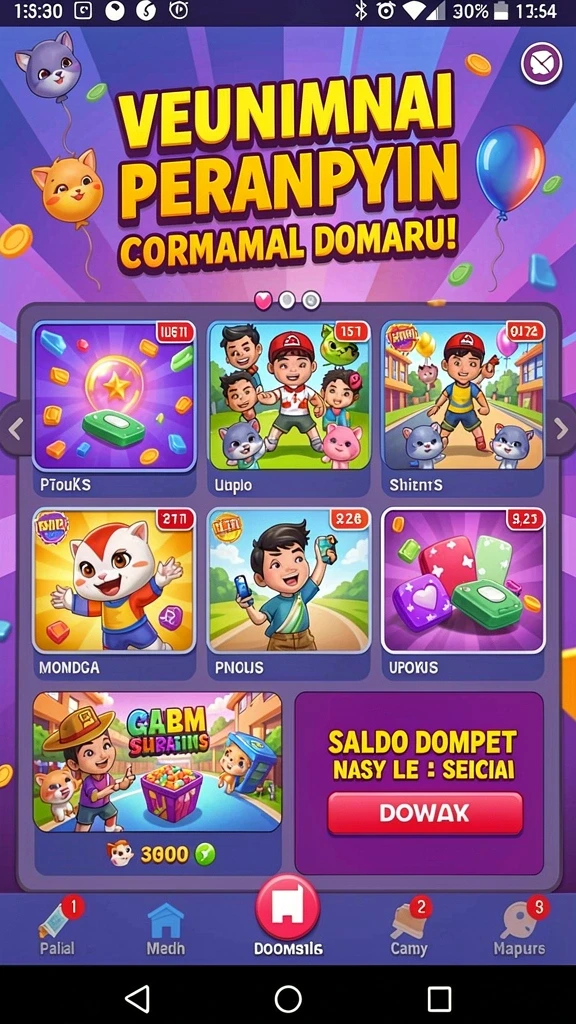 Berbagai level menantang yang siap untuk dieksplorasi.