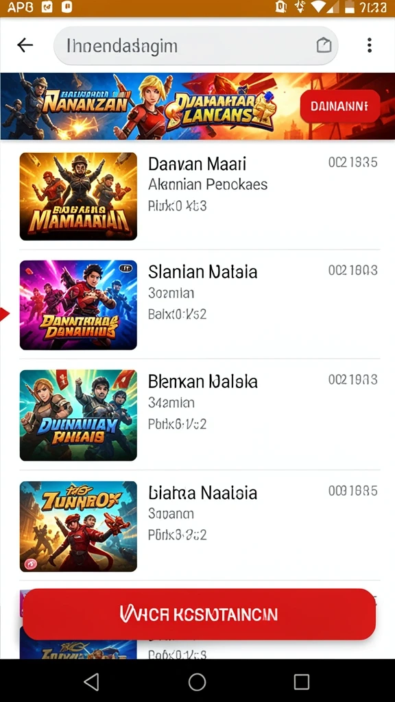 Screenshot menampilkan karakter utama dengan latar belakang pegunungan.