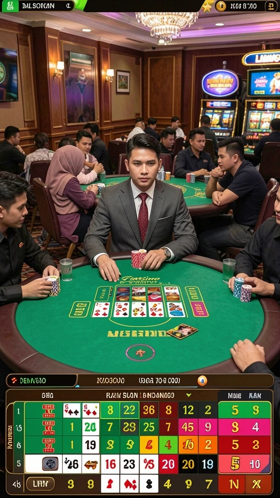 Berbagai pilihan permainan judi yang tersedia.