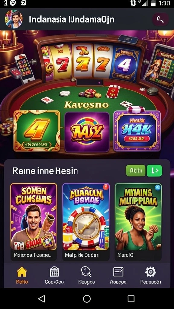 Menampilkan menu permainan yang interaktif dan menarik.