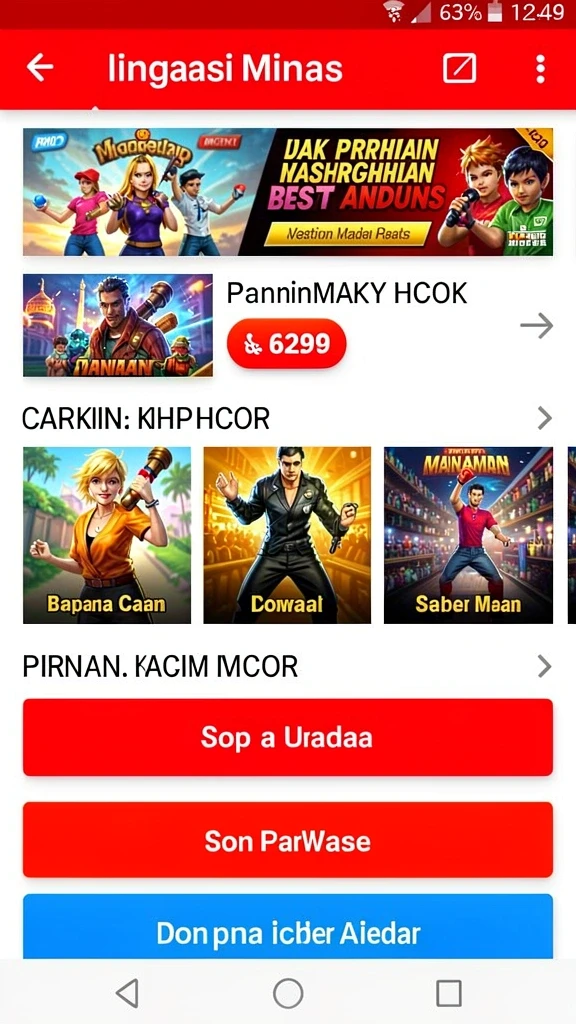 Tangkapan layar dari karakter utama di dunia fantastis.
