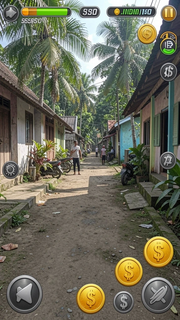 Tampilan utama game dengan mesin slot yang beragam.